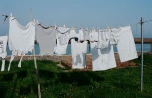 Clothes drying on air