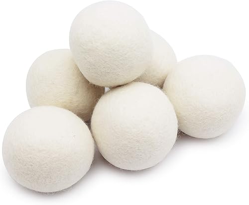 EcoJeannie Premium XL Organic Wool Dryer Balls 6-Pack