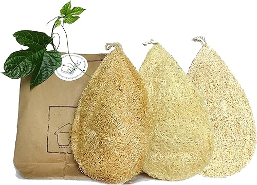 Miw Piw Natural Loofah Dish Sponge 3 Pack