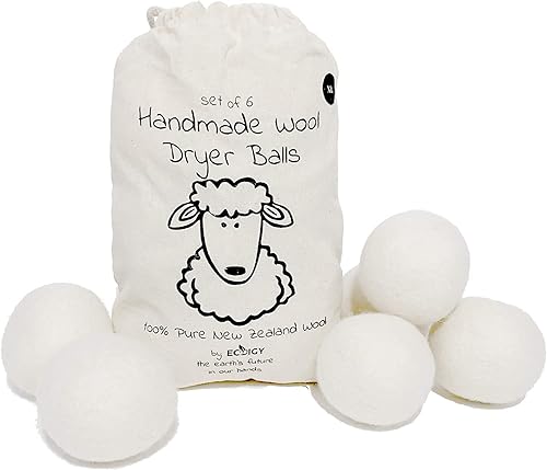 Ecoigy Wool Dryer Balls XL 6-Pack New Zealand Wool