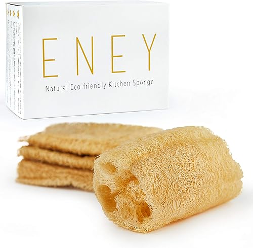 ENEY Eco-Friendly Natural Kitchen Sponge 4 Pack