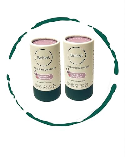 BeNat All Natural Deodorant Plastic Free Lavender Geranium