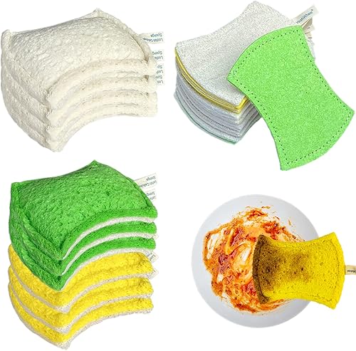 Loofah Cellulose Kitchen Sponges 10 Pack