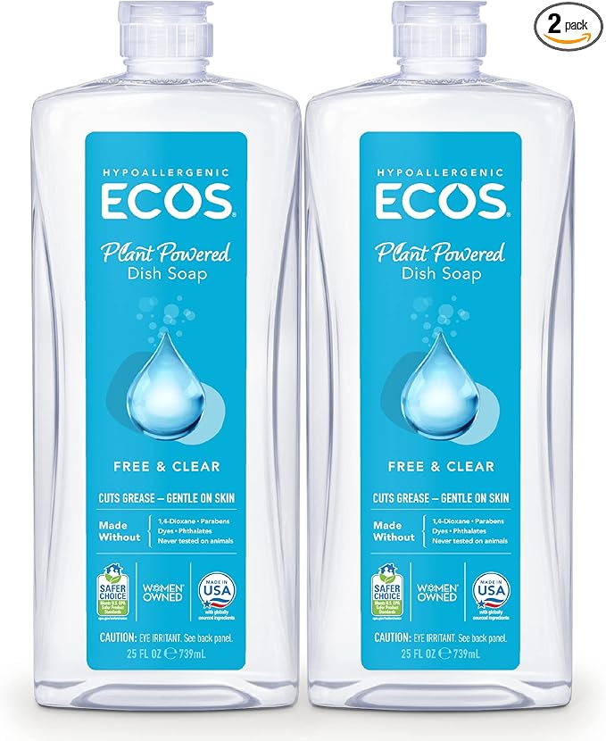 ECOS Hypoallergenic Dish Soap Free and Clear