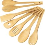 BAMBONI bamboo kitchen utensil set with tongs eco-friendly cooking tools