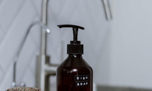 Eco-friendly kitchen cleaning set with natural dish soap bar - sustainable dishwashing