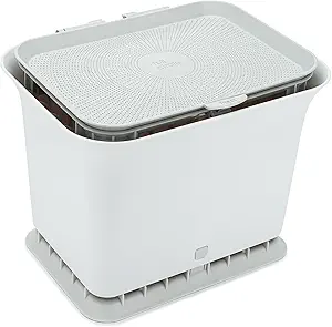 Full Circle Fresh Air odor-free kitchen compost bin in gray