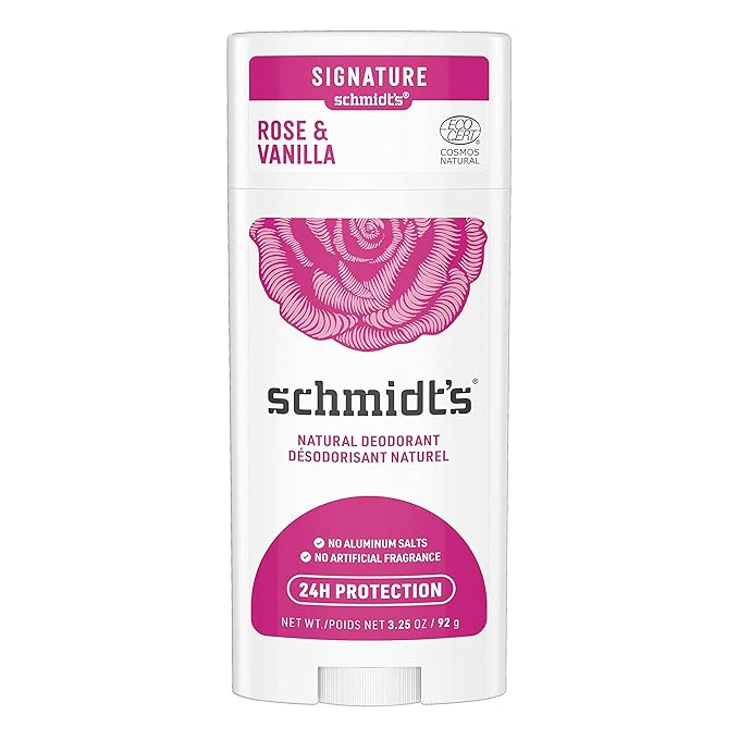 Schmidt's natural aluminum-free deodorant Rose and Vanilla - vegan cruelty-free