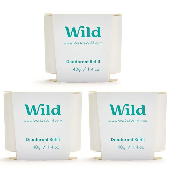 Wild refillable aluminum-free deodorant with compostable refill - zero plastic
