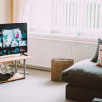 Eco-friendly air purifier in a clean modern living room with indoor plants